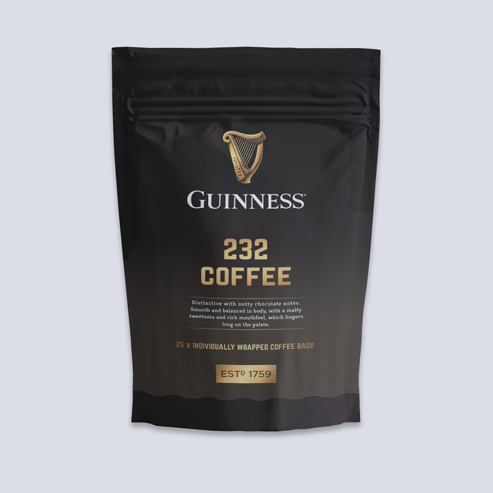NEW Guinness 232 Coffee Bag Pouches x25 — available to pre-order for 1 October 2026 delivery.