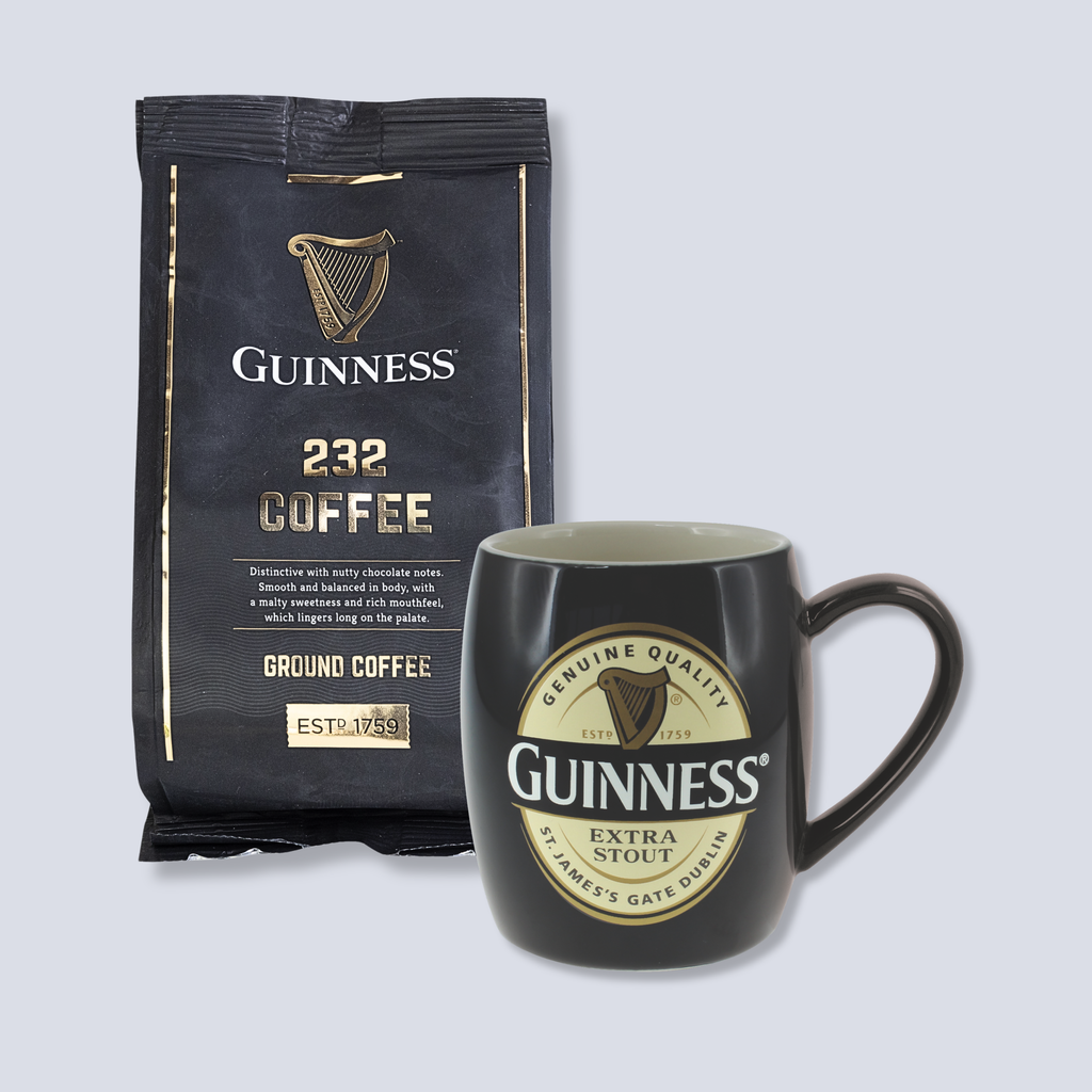 Authentic GUINNESS Barrel-Style Mug & 1 x Guinness '232' Ground / Filter Coffee 227g