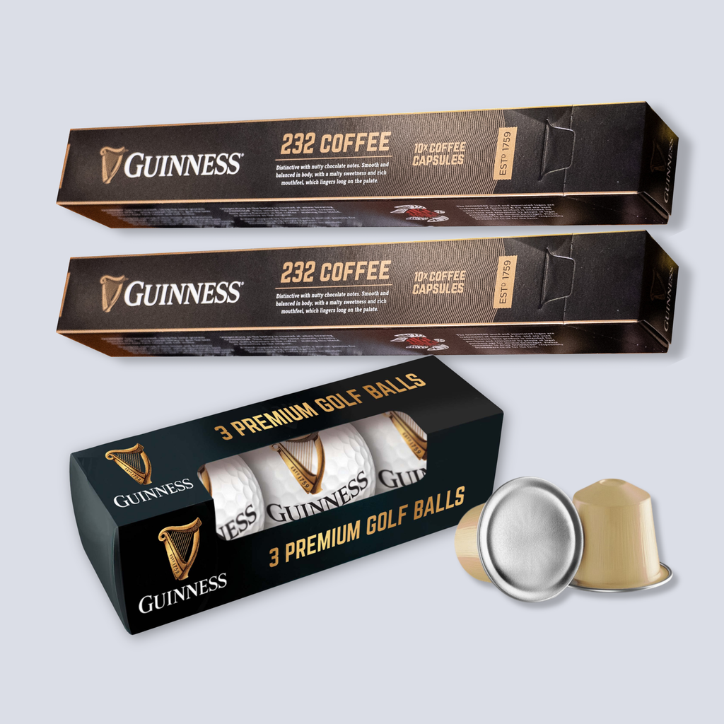 Guinness Premium Golf Balls & 2 x Guinness 232 Capsules