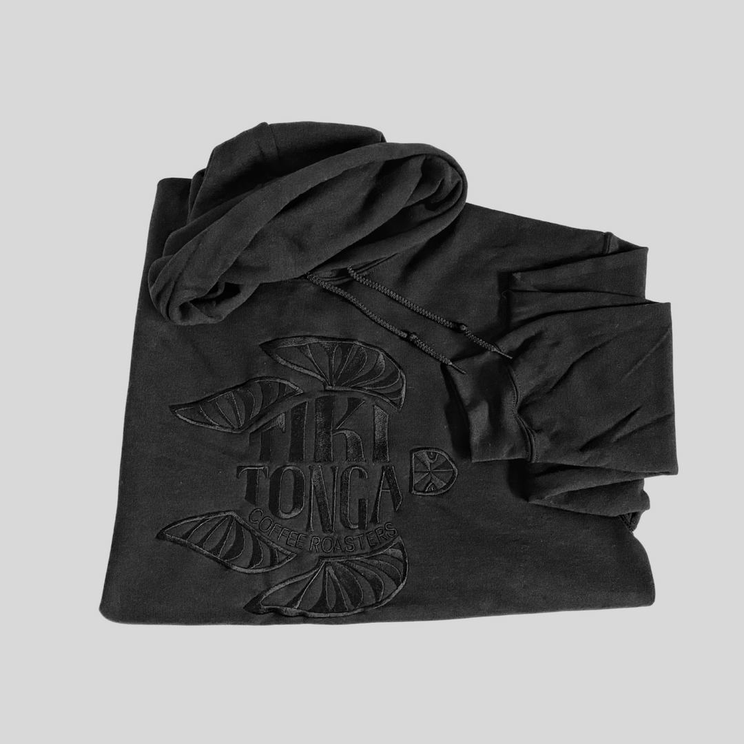 Tiki Tonga Embroidered Hoodie (Black)